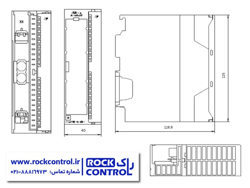 ابعاد ماژول خروجی آنالوگ SIEMENS کد فنی 6ES7332-5HB01-0AB0