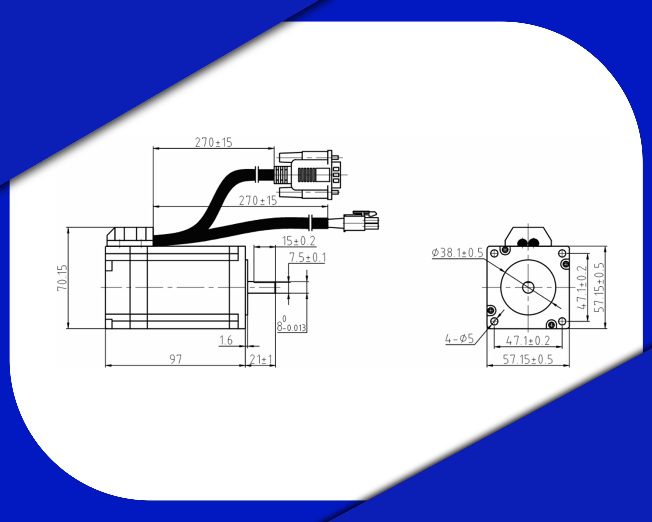 ابعاد استپ موتور لیدشاین ES-M32320
