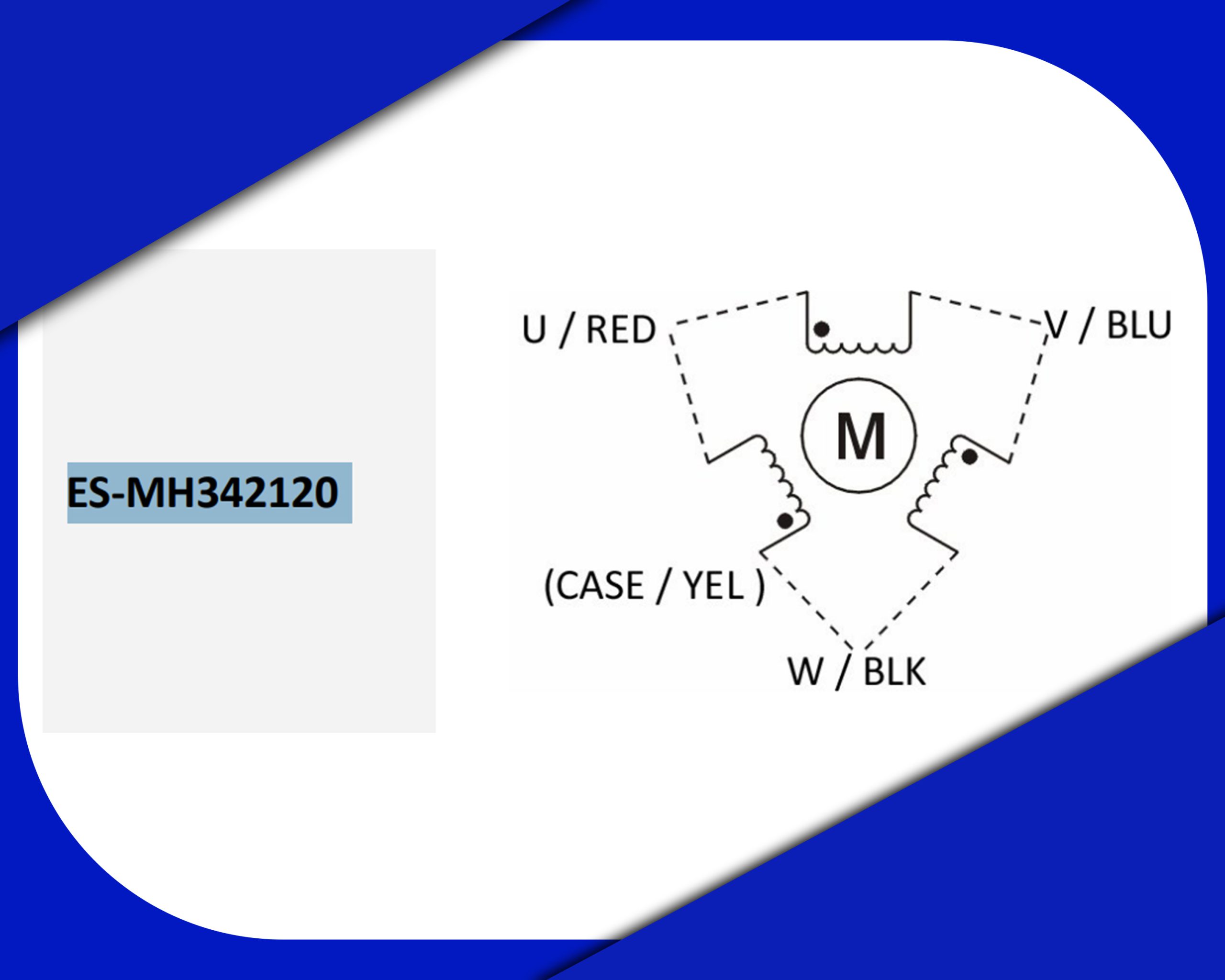 سیم بندی استپ موتور لیدشاین کد ES-MH342120 